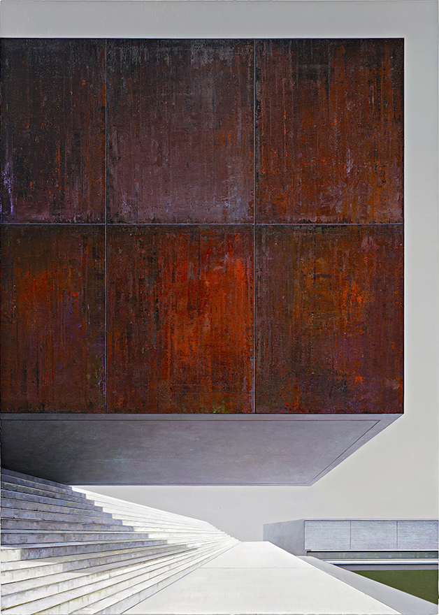 Block, 210 x 155 cm - Öl / Leinwand 2018 (Privatsammlung K. Kaddelbach, Potsdam) © Jens Hausmann